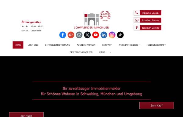 Vorschau von www.schwabinger-immobilien.de, Schwabinger Immobilien