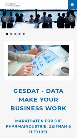 Vorschau der mobilen Webseite www.gesdat.de, GESDAT - Gesellschaft für Informationsmanagement mbH
