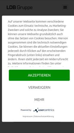 Vorschau der mobilen Webseite www.ldb.de, LDB Gruppe