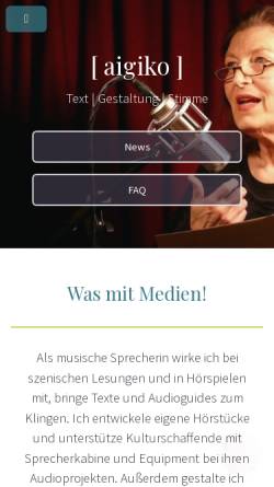 Vorschau der mobilen Webseite www.owl-kreative.de, Unternehmensbiografien - Aiga Kornemann