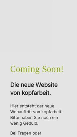 Vorschau der mobilen Webseite www.kopfarbeit.org, Kopfarbeit