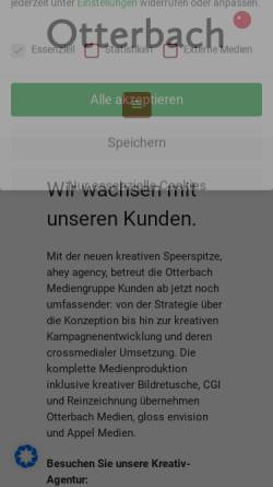 Vorschau der mobilen Webseite www.otterbach.de, Otterbach Medien KG GmbH & Co.