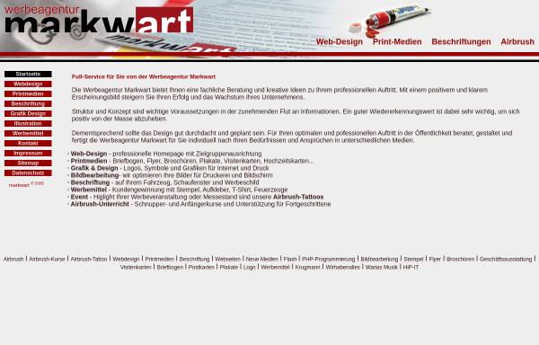 Agentur für Print + Internet Werbeagentur Markwart