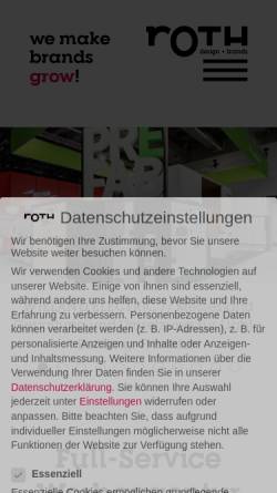 Vorschau der mobilen Webseite www.werbeagentur-roth.de, Roth Werbeagentur GmbH