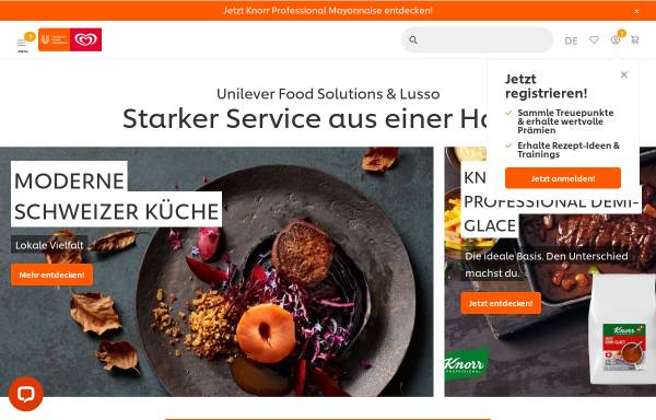 Vorschau von www.unileverfoodsolutions.ch, Unilever Food Solutions - Unilever Schweiz GmbH