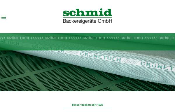 Vorschau von www.gruenetuch.de, Schmid Bäckereigeräte GmbH