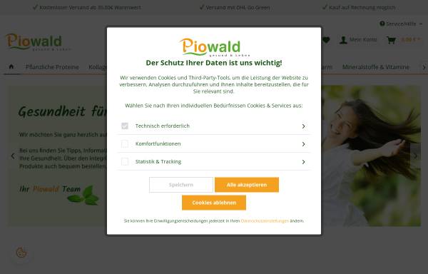 Vorschau von www.piowald.com, Piowald GmbH