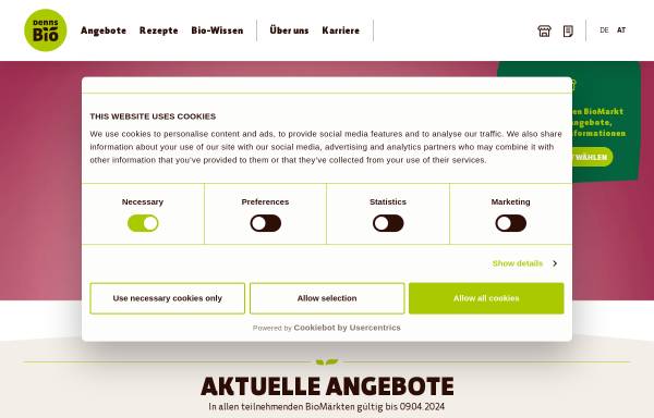 Vorschau von www.denns-biomarkt.at, Dennree Naturkost GmbH