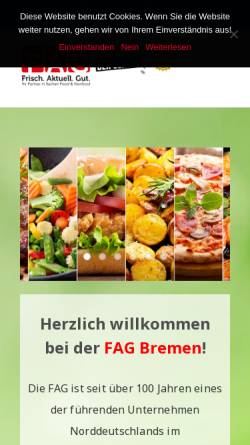 Vorschau der mobilen Webseite fag-bremen.de, Fleischer-Einkauf AG