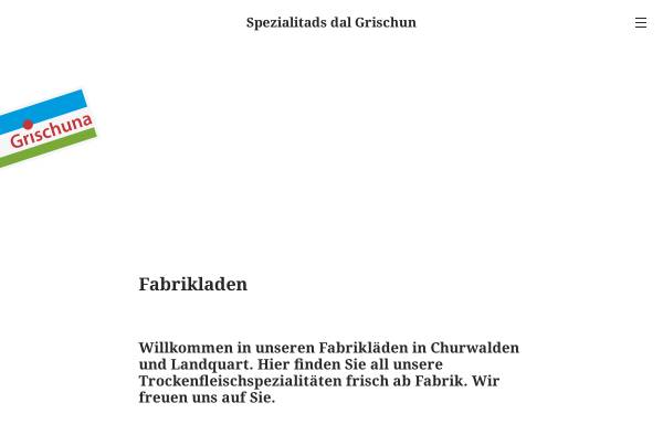 Vorschau von www.grischuna.ch, Grischuna - Fleischtrocknerei Churwalden AG