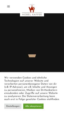 Vorschau der mobilen Webseite nobel-kaffee.de, Nobel GmbH & Co Kaffee KG