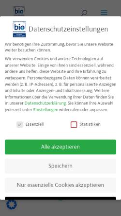 Vorschau der mobilen Webseite bio-mineralwasser.de, Qualitätsgemeinschaft Biomineralwasser e.V.
