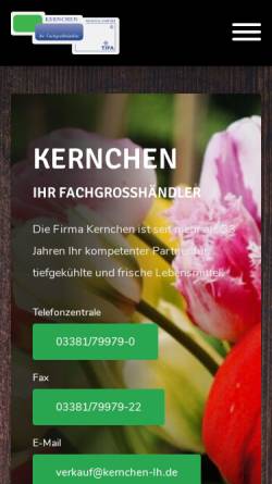 Vorschau der mobilen Webseite www.kernchen-lebensmittelhandel.de, Kernchen Lebensmittelhandel GmbH