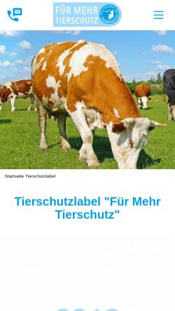 Vorschau der mobilen Webseite www.tierschutzlabel.info, Tierschutzlabel.info