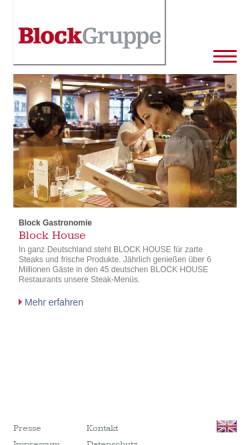 Vorschau der mobilen Webseite www.block-gruppe.de, Block Handels AG