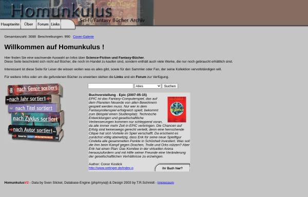 Vorschau von www.nemmelheim.de, Homunkulus