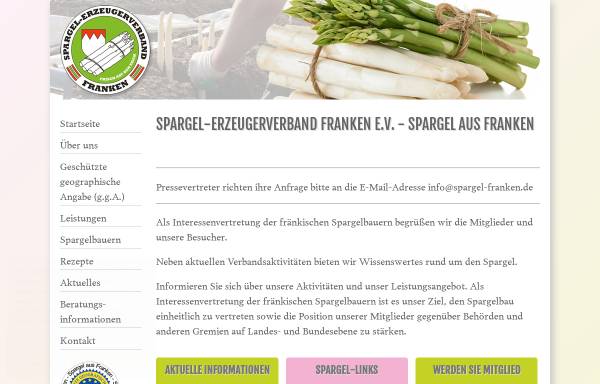 Vorschau von www.spargel-franken.de, Spargelerzeugerverband Franken e.V.
