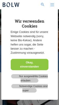 Vorschau der mobilen Webseite www.boelw.de, Die Lebensmittelwirtschaft e.V.