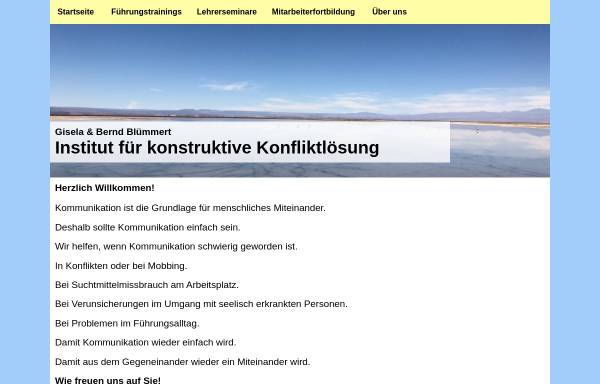 Vorschau von neu.bluemmert.net, Institut für konstruktive Konfliktlösung Gisela & Bernd Blümmert