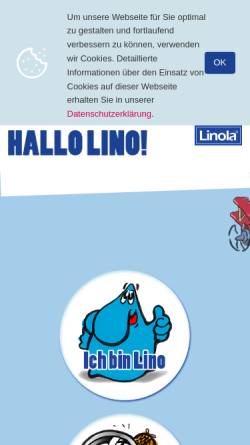 Vorschau der mobilen Webseite hallo-lino.de, Dr. August Wolff GmbH & Co. KG Arzneimittel