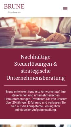 Vorschau der mobilen Webseite www.steuerberatung-brune.de, Steuerberatung Anja Brune