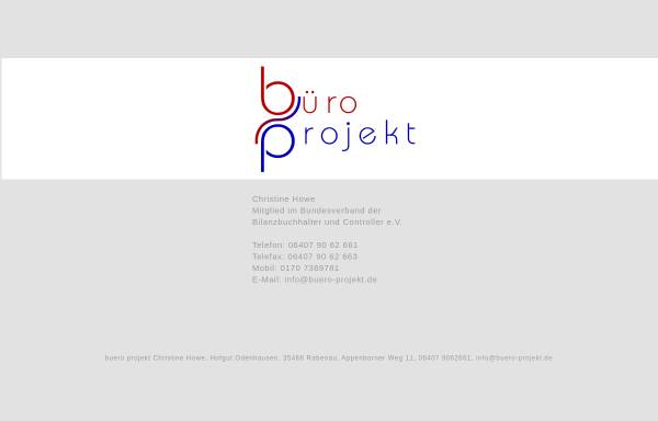 Vorschau von www.buero-projekt.de, Büro Projekt Christine Howe