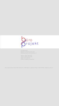 Vorschau der mobilen Webseite www.buero-projekt.de, Büro Projekt Christine Howe