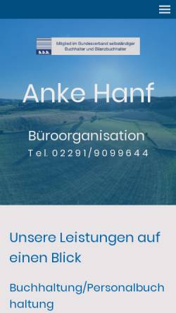 Vorschau der mobilen Webseite www.unternehmensberatungsweb.de, Anke Hanf