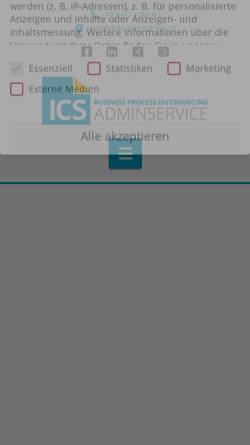 Vorschau der mobilen Webseite www.ics-adminservice.de, ICS Adminservice GmbH