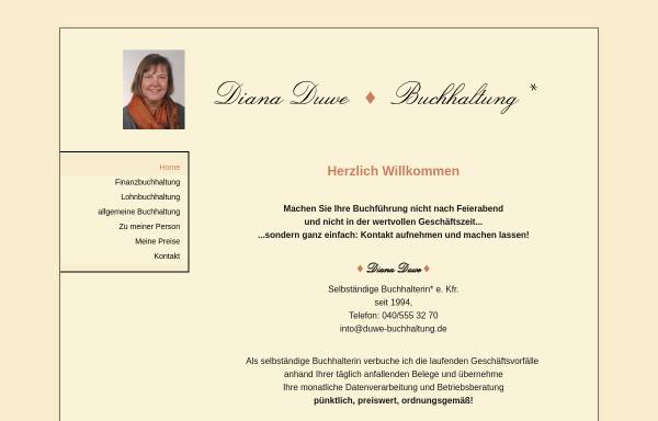 Vorschau von www.duwe-buchhaltung.de, Diana Duwe