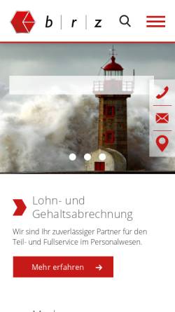 Vorschau der mobilen Webseite www.brz.ag, BRZ Bremer Rechenzentrum GmbH & Co. KG