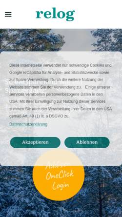 Vorschau der mobilen Webseite www.lohnabrechnung-dresden.de, Relog Rechenzentrum für Lohn und Gehalt GbR