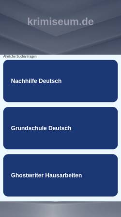 Vorschau der mobilen Webseite www.krimiseum.de, Krimiseum