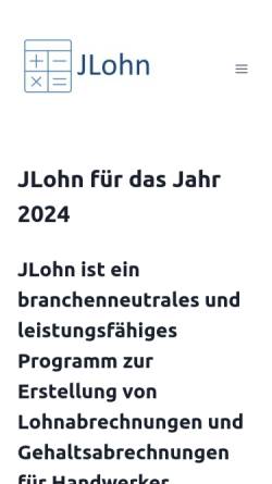 Vorschau der mobilen Webseite www.jlohn.de, JLohn Lohn und Gehalt