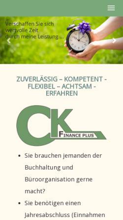 Vorschau der mobilen Webseite www.ck-financeplus.at, CK Finance Plus- Claudia Kerndler