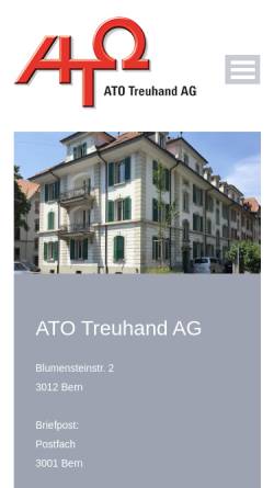 Vorschau der mobilen Webseite www.ato.ch, ATO Treuhand & Datenservice AG