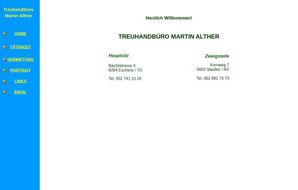 Vorschau von www.alther-treuhand.ch, Treuhandbüro Martin Alther