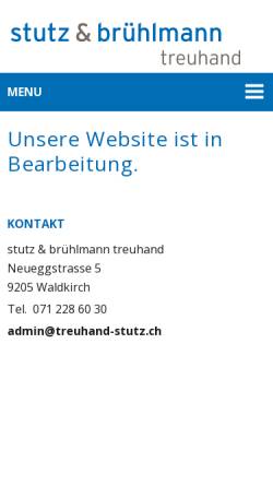 Vorschau der mobilen Webseite www.treuhand-stutz.ch, Stutz & Brühlmann Treuhand