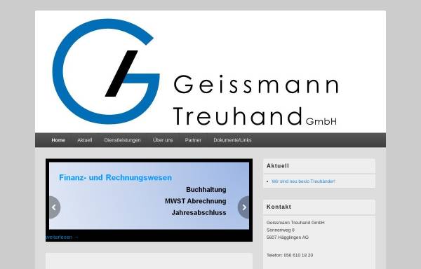 Vorschau von geissmann-treuhand.ch, Geissmann Treuhand GmbH