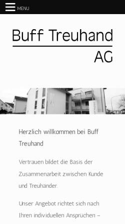 Vorschau der mobilen Webseite www.bufftreuhand.ch, Hugo Buff Treuhand AG