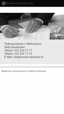 Vorschau der mobilen Webseite www.rosser-treuhand.ch, Rosser Treuhand
