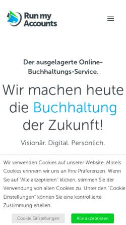 Vorschau der mobilen Webseite www.runmyaccounts.ch, Run my Accounts AG