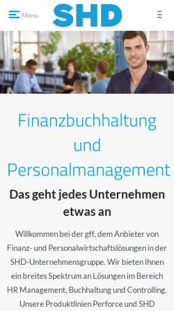 Vorschau der mobilen Webseite www.gff.de, Gesellschaft für Finanzwirtschaftssysteme mbH