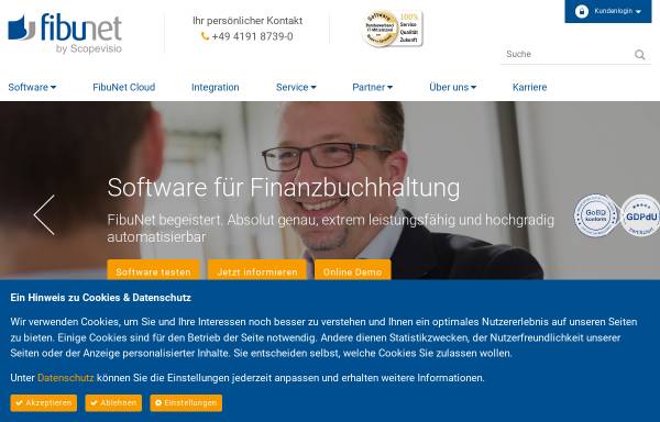Vorschau von www.fibunet.de, FibuNet GmbH