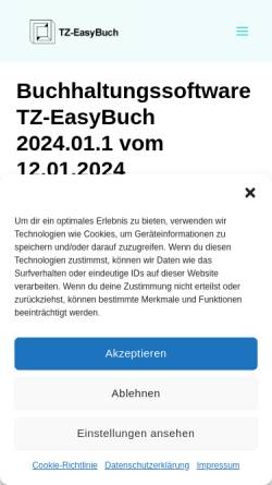 Vorschau der mobilen Webseite www.tz-easybuch.de, Michael Zeh Verlag