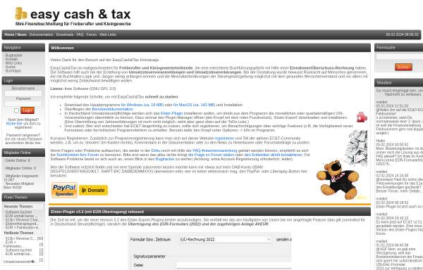 Vorschau von www.easyct.de, EasyCash&Tax