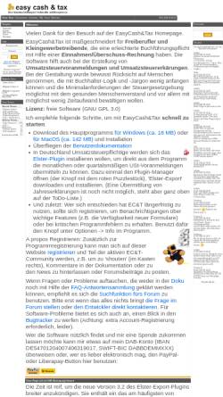 Vorschau der mobilen Webseite www.easyct.de, EasyCash&Tax