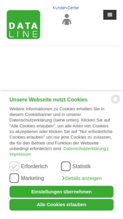Vorschau der mobilen Webseite www.dataline.de, Dataline GmbH & Co KG
