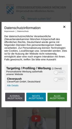 Vorschau der mobilen Webseite www.steuerberaterkammer-muenchen.de, Steuerberaterkammer München K.d.ö.R.