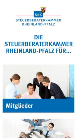 Vorschau der mobilen Webseite www.sbk-rlp.de, Steuerberaterkammer Rheinland-Pfalz K.d.ö.R